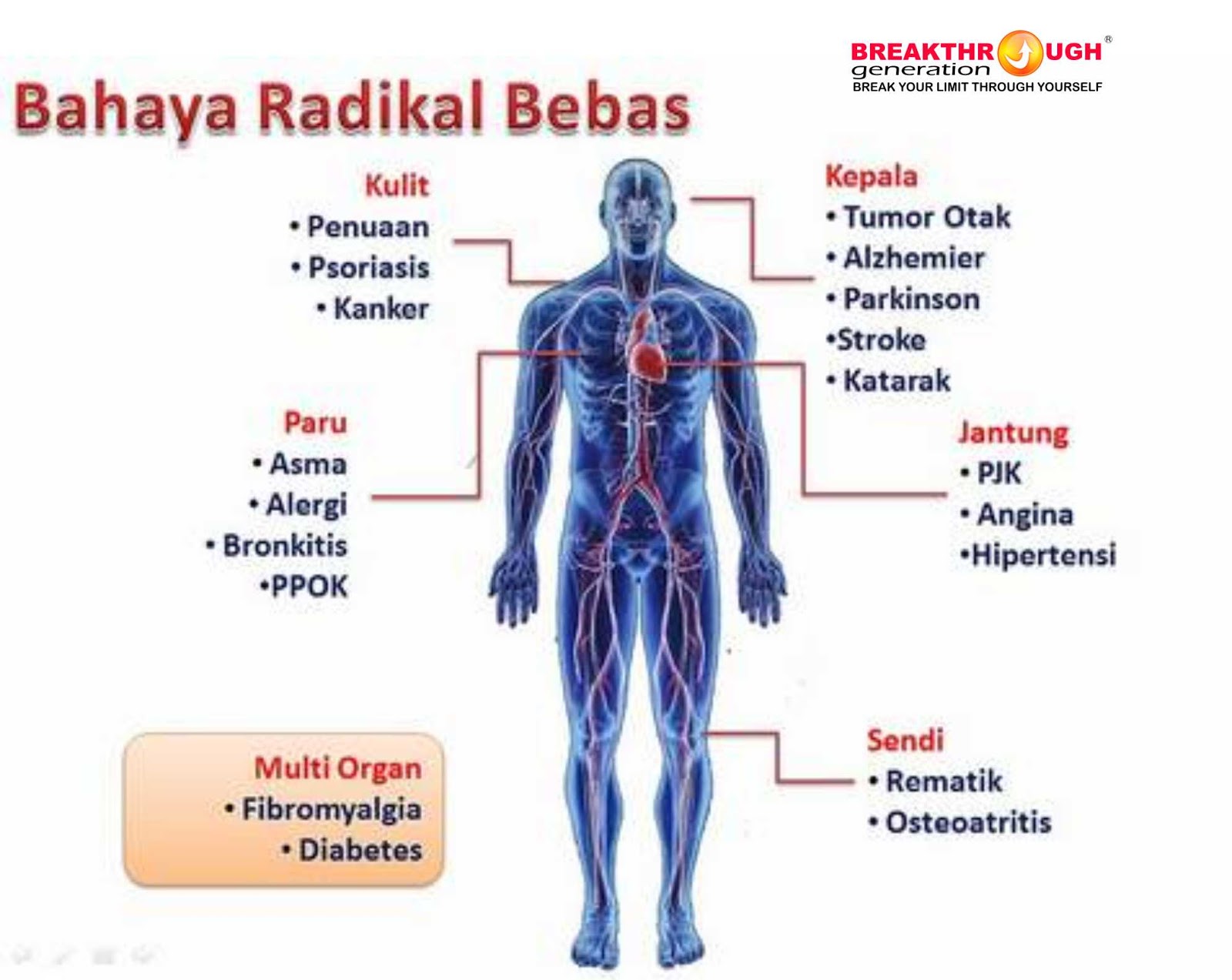 Bahaya Radikal Bebas terhadap Kesehatan